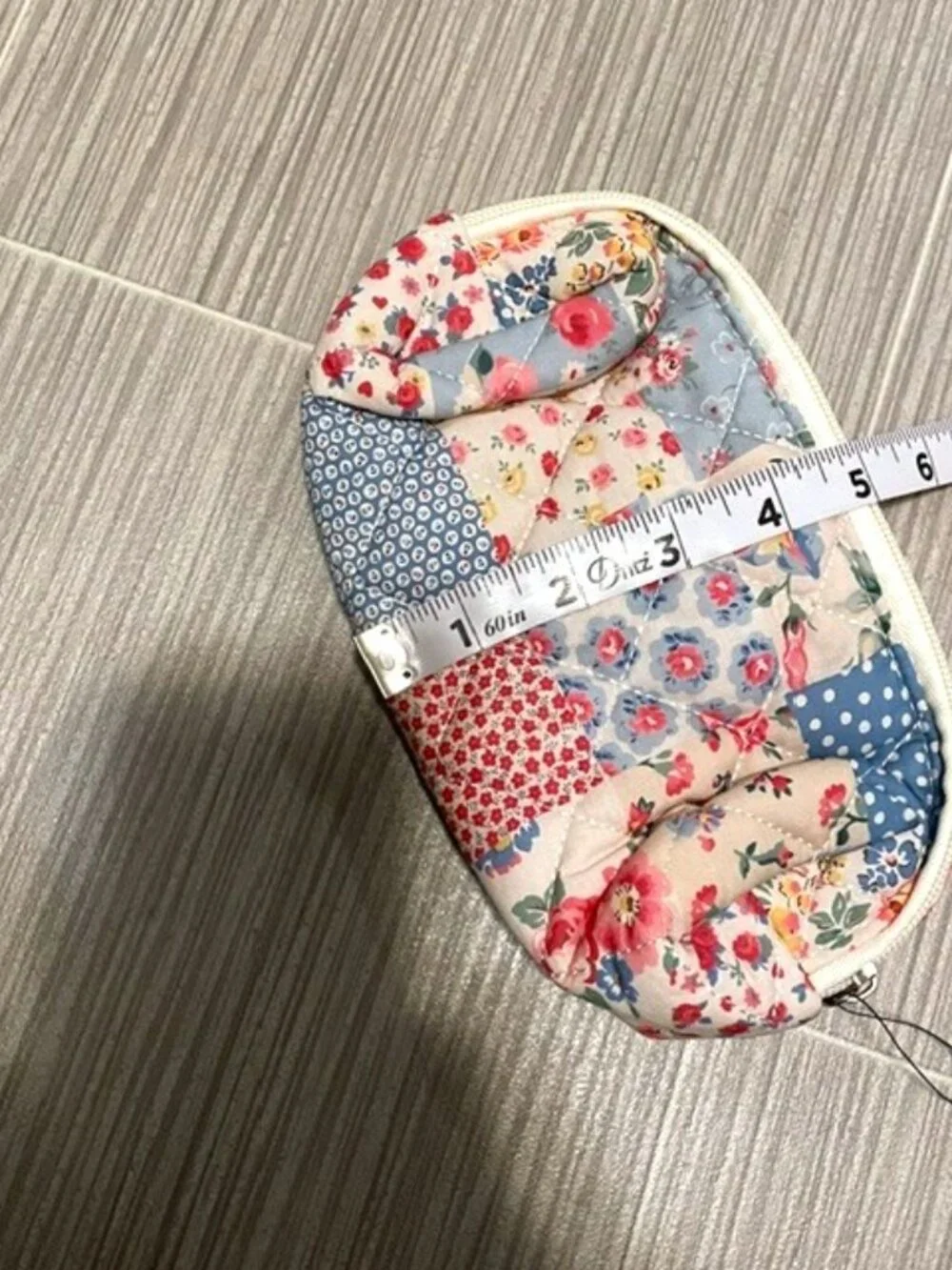NWOT Floral Patchwork Makeup Cosmetic Bag Pouch Travel